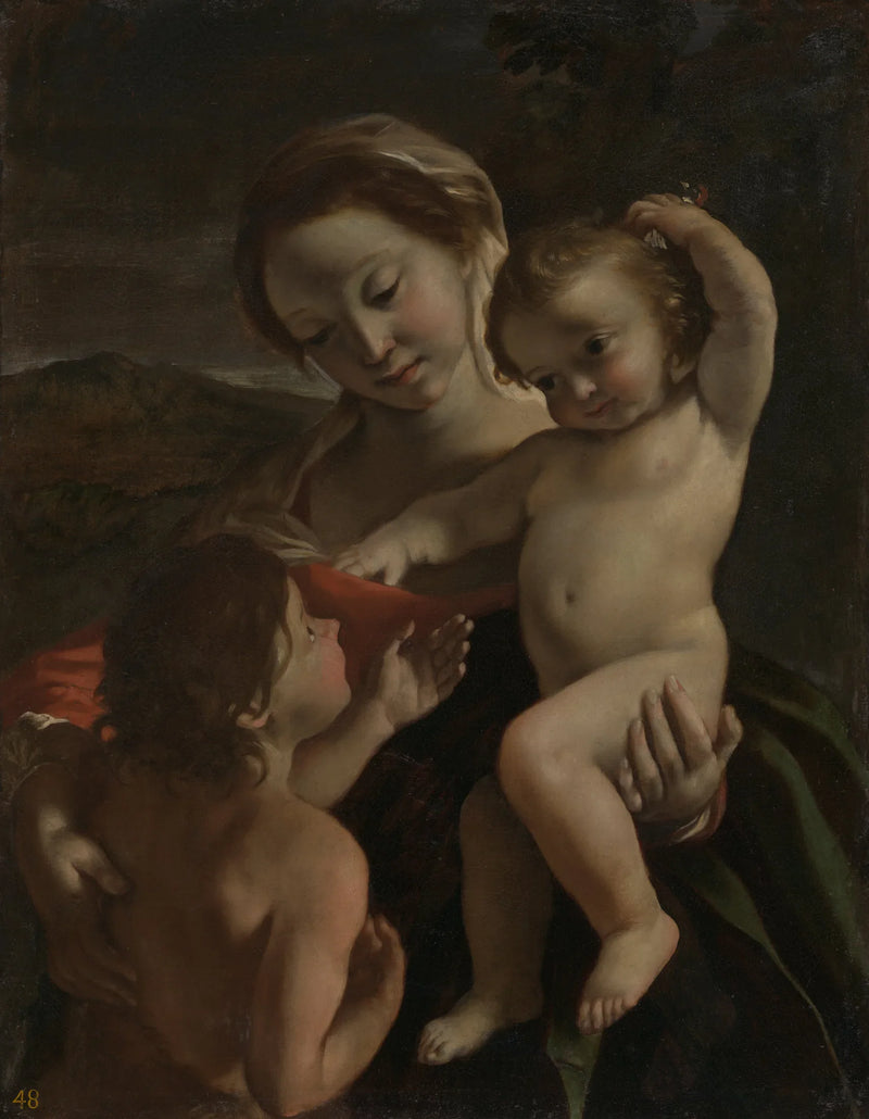 La Virgen con el Niño y el joven San Juan Bautista - Giovanni Lanfranco