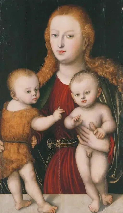 La Virgen con el Niño y el joven San Juan Bautista - Lucas Cranach el Viejo