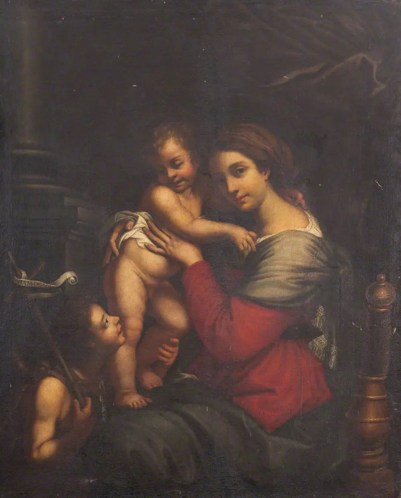 La Virgen con el Niño, con el joven san Juan Bautista - Pierre Mignard