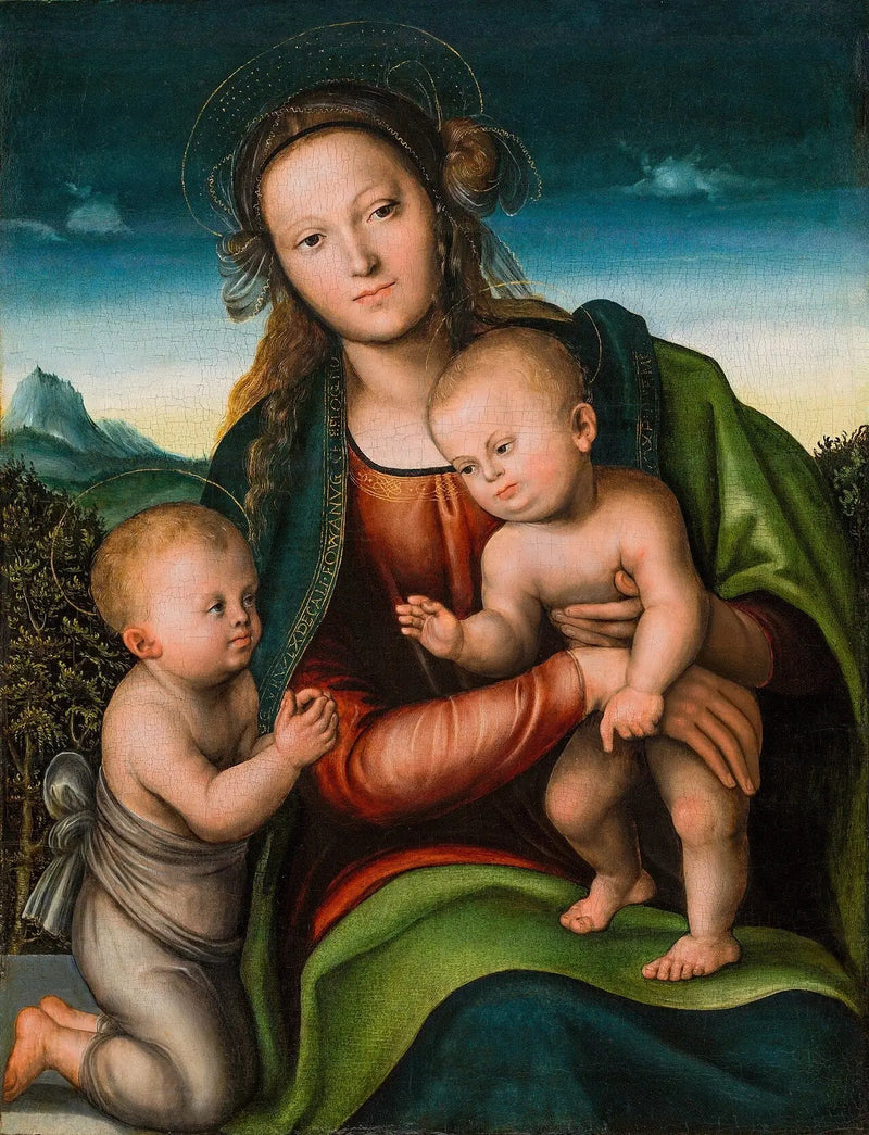 La Virgen con el Niño y el pequeño Juan Bautista - Lucas Cranach el Viejo