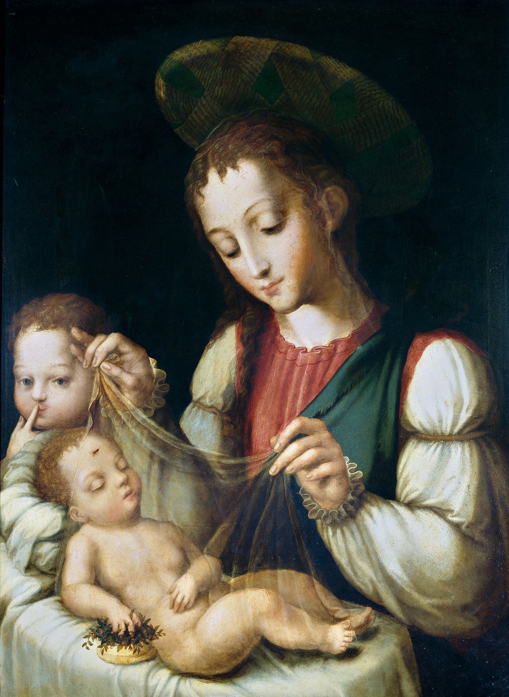 La Vierge à l'Enfant avec le petit saint Jean-Baptiste - Luis de Morales image 1 tableau peint à l’huile sur toile