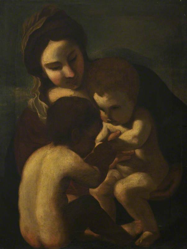 La Virgen con el Niño y el pequeño San Juan - Guercino