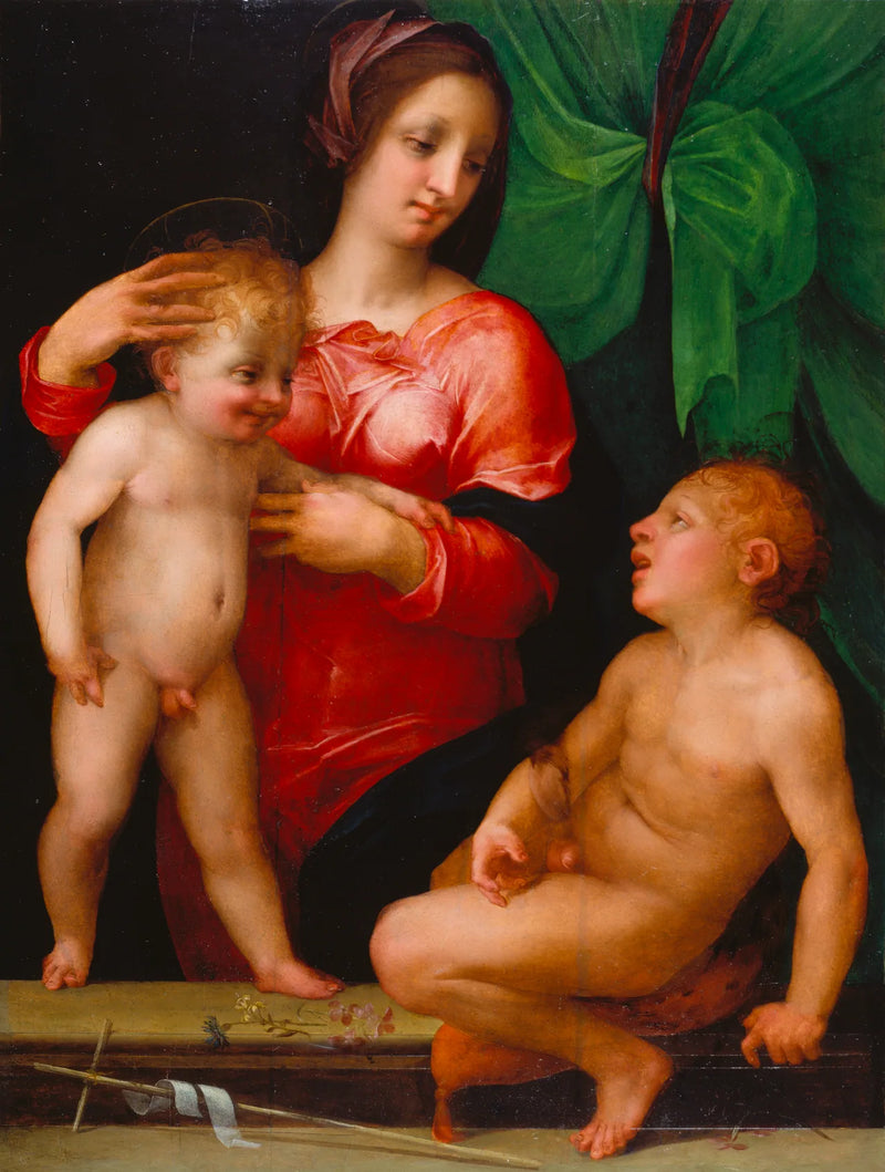 La Virgen con el Niño y el pequeño San Juan - Rosso Fiorentino
