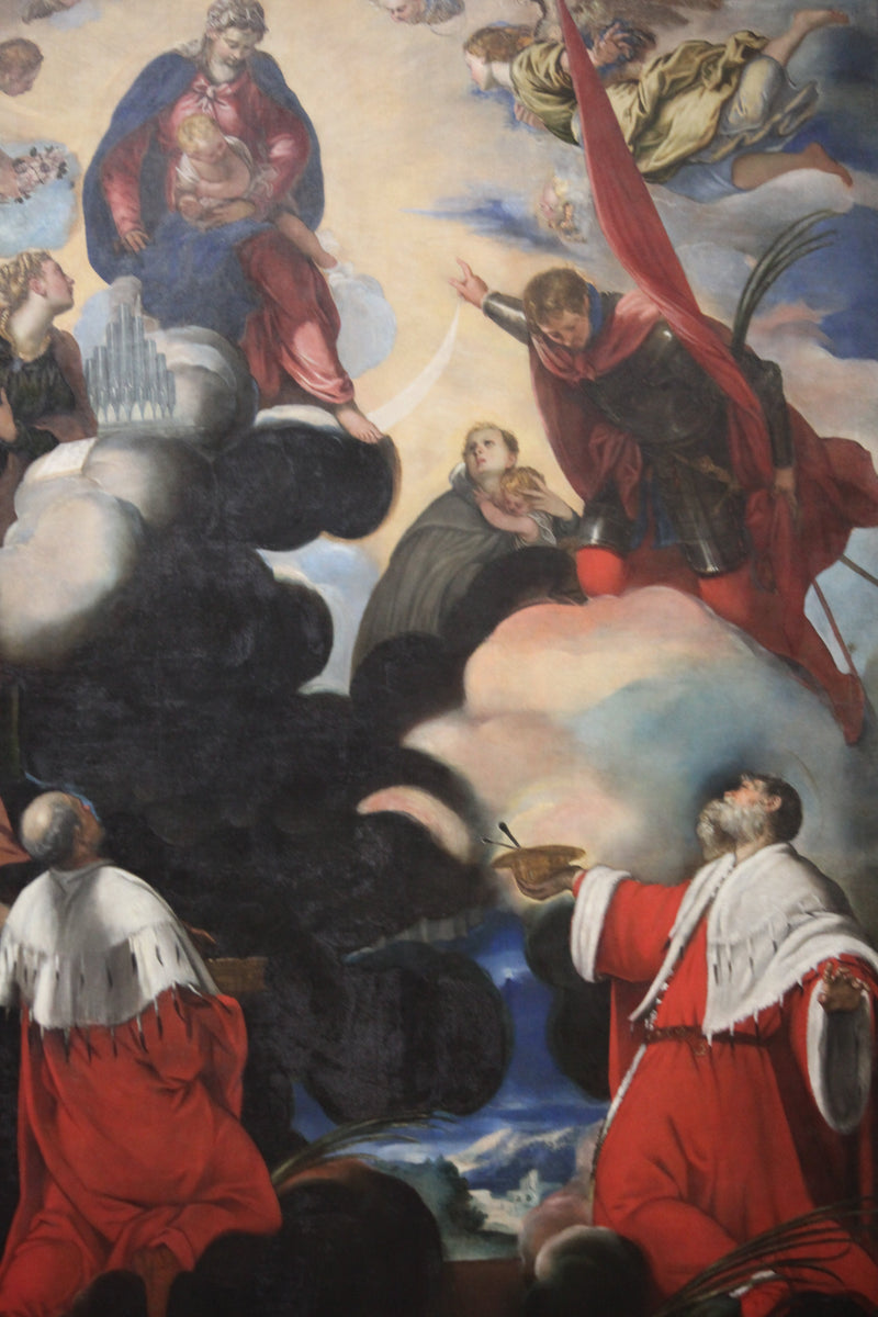 La Virgen con el Niño entre santos Cecilia, Marina, Teodoro, Cómus y Damián - Jacopo Tintoretto