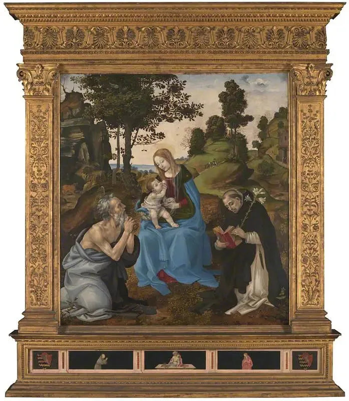 La Virgen con el Niño y los santos Jerónimo y Domingo - Filippino Lippi