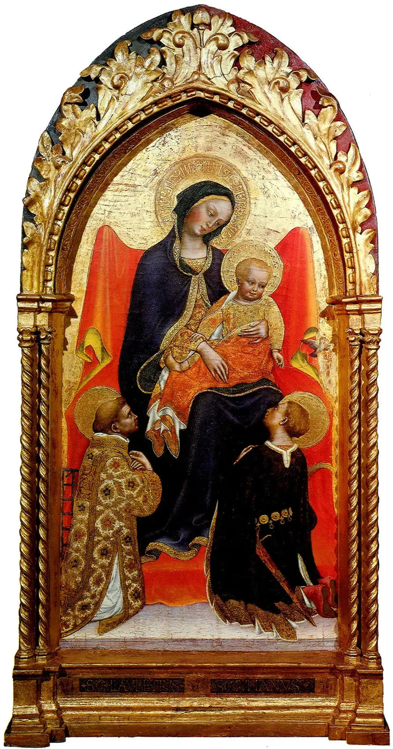 La Virgen con el Niño, con los santos Lorenzo y Julián - Gentile da Fabriano