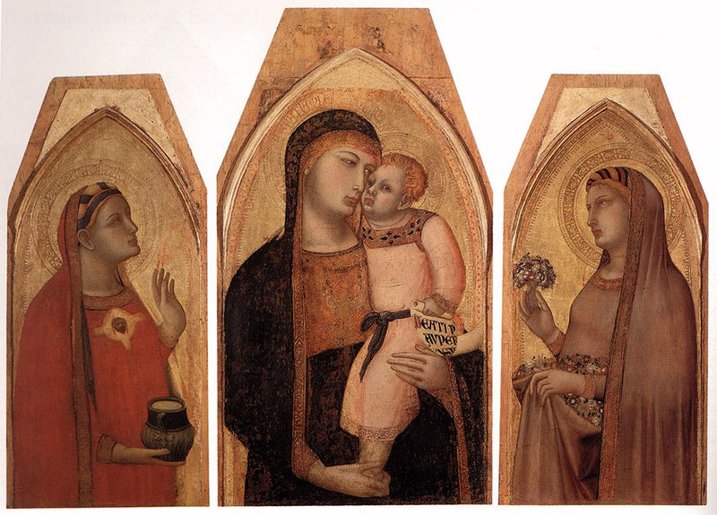 La Virgen con el Niño con María Magdalena y Santa Dorotea - Ambrogio Lorenzetti