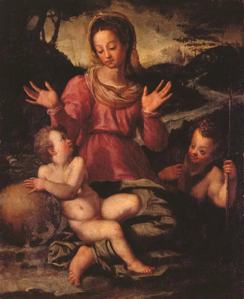 La Virgen con el Niño y San Juan Bautista - Andrea del Sarto