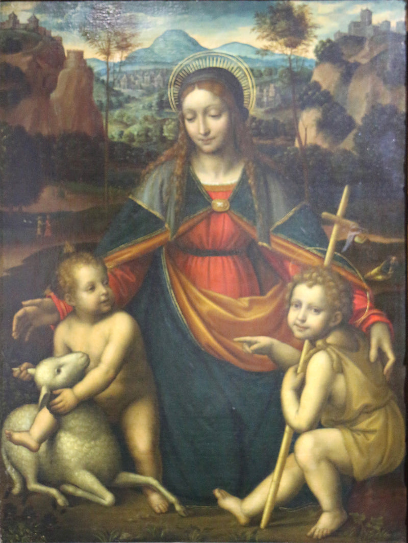 La Virgen con el Niño y San Juan Bautista niño - Bernardino Luini