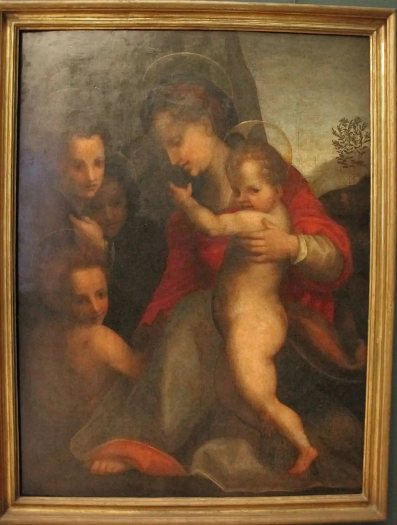 La Virgen con el Niño con el Niño San Juan y ángeles - Andrea del Sarto