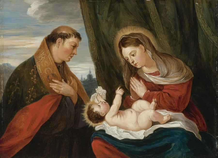 La Virgen con el Niño y San Luis de Toulouse - David Teniers el Joven