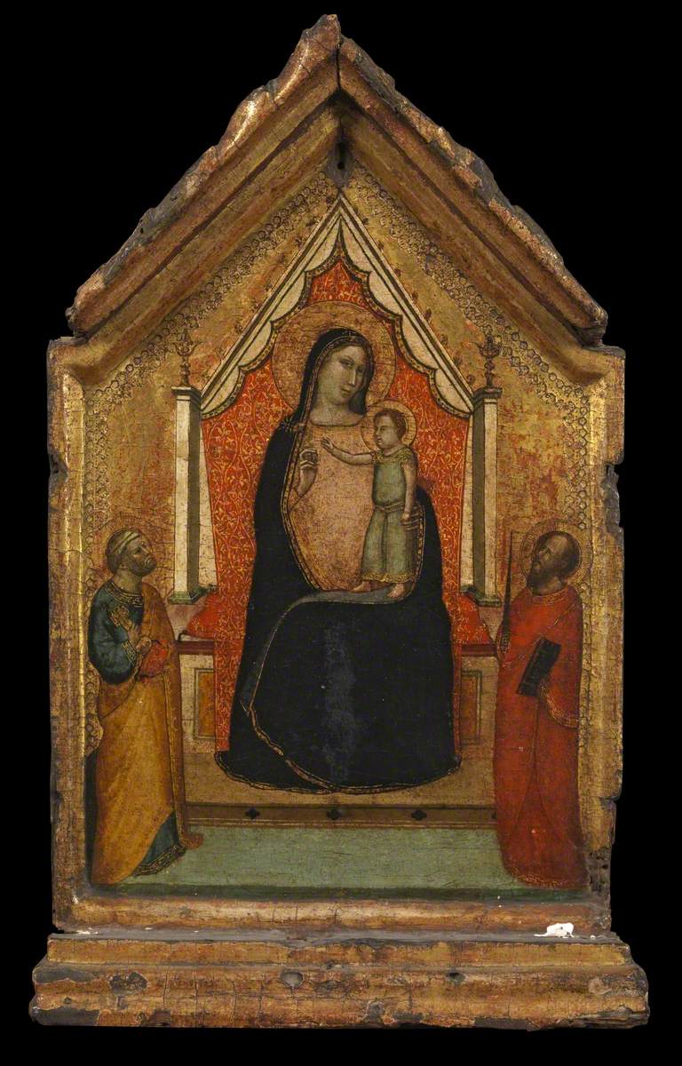 La Virgen con el Niño, san Pedro y san Pablo - Bernardo Daddi