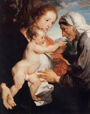 La Virgen con el Niño y Santa Ana - Antoine van Dyck