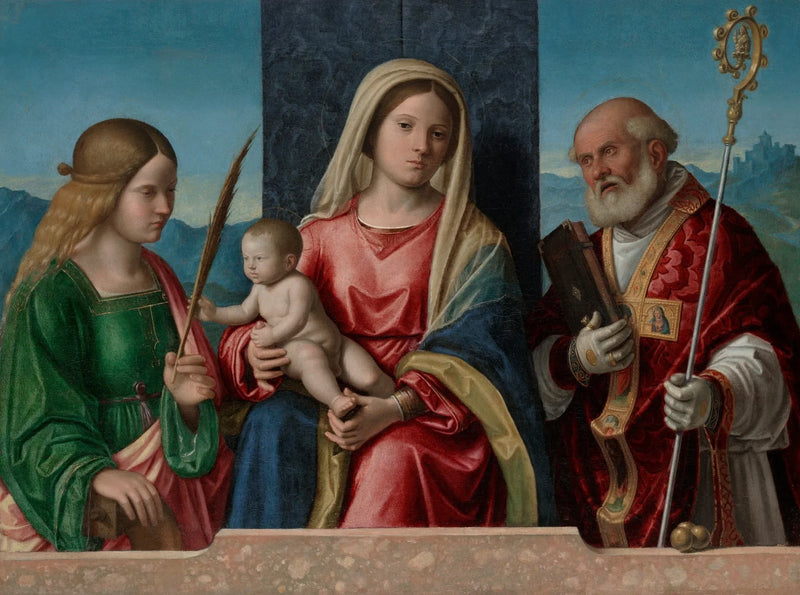 La Virgen con el Niño con Santa Catalina y San Nicolás - Cima da Conegliano