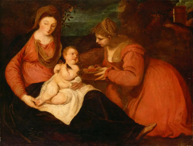 La Virgen con el Niño y Santa Dorotea - Antoine van Dyck