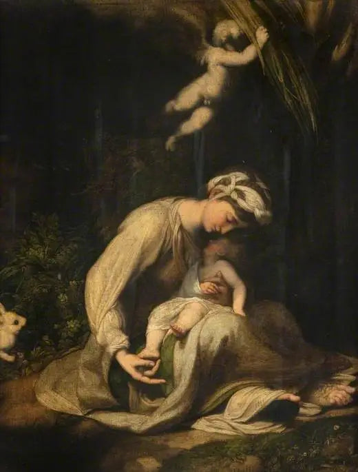 La Virgen con el Niño y un conejo - Antonio da Correggio