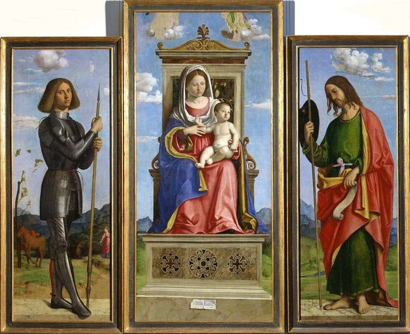 La Virgen con el Niño entre san Jorge y san Jacobo - Cima da Conegliano