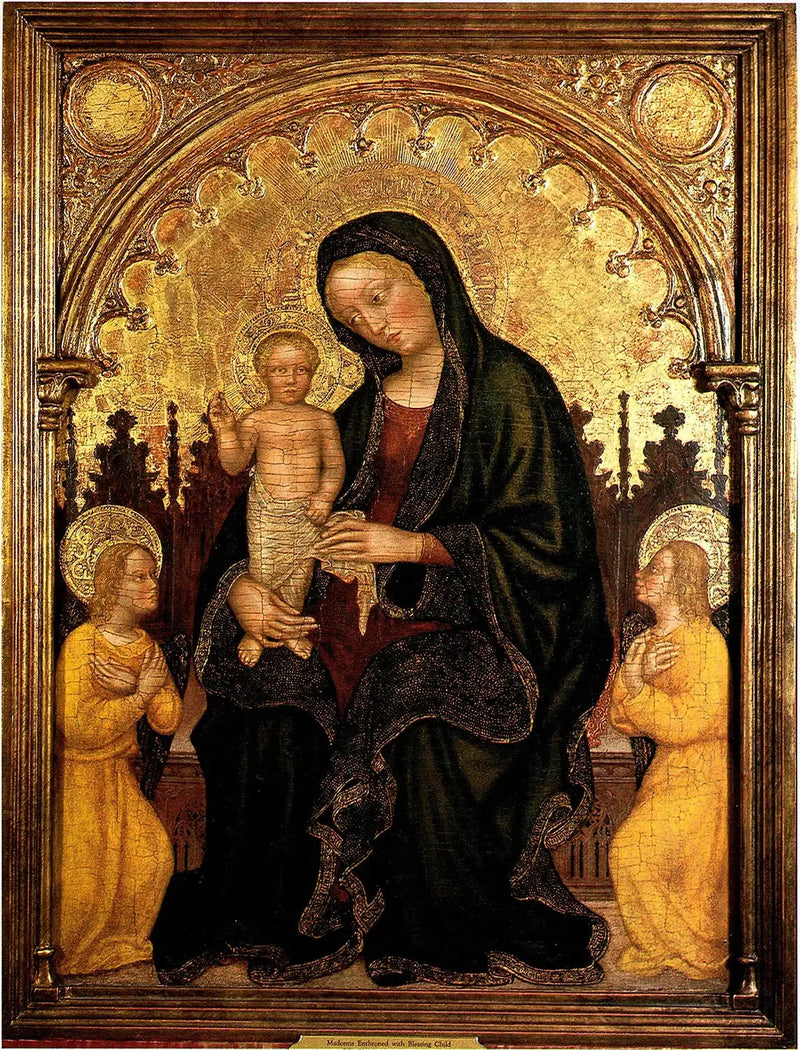La Virgen con el Niño y dos ángeles - Gentile da Fabriano