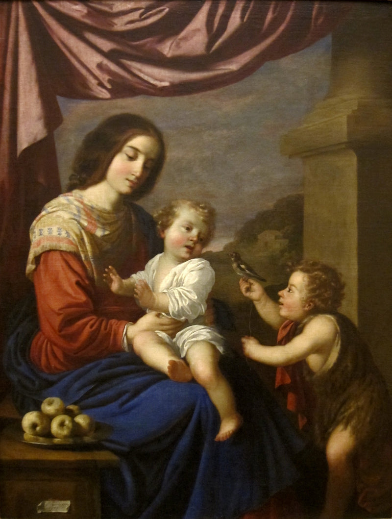 La Virgen con el Niño Jesús y el Niño San Juan - Francisco de Zurbarán