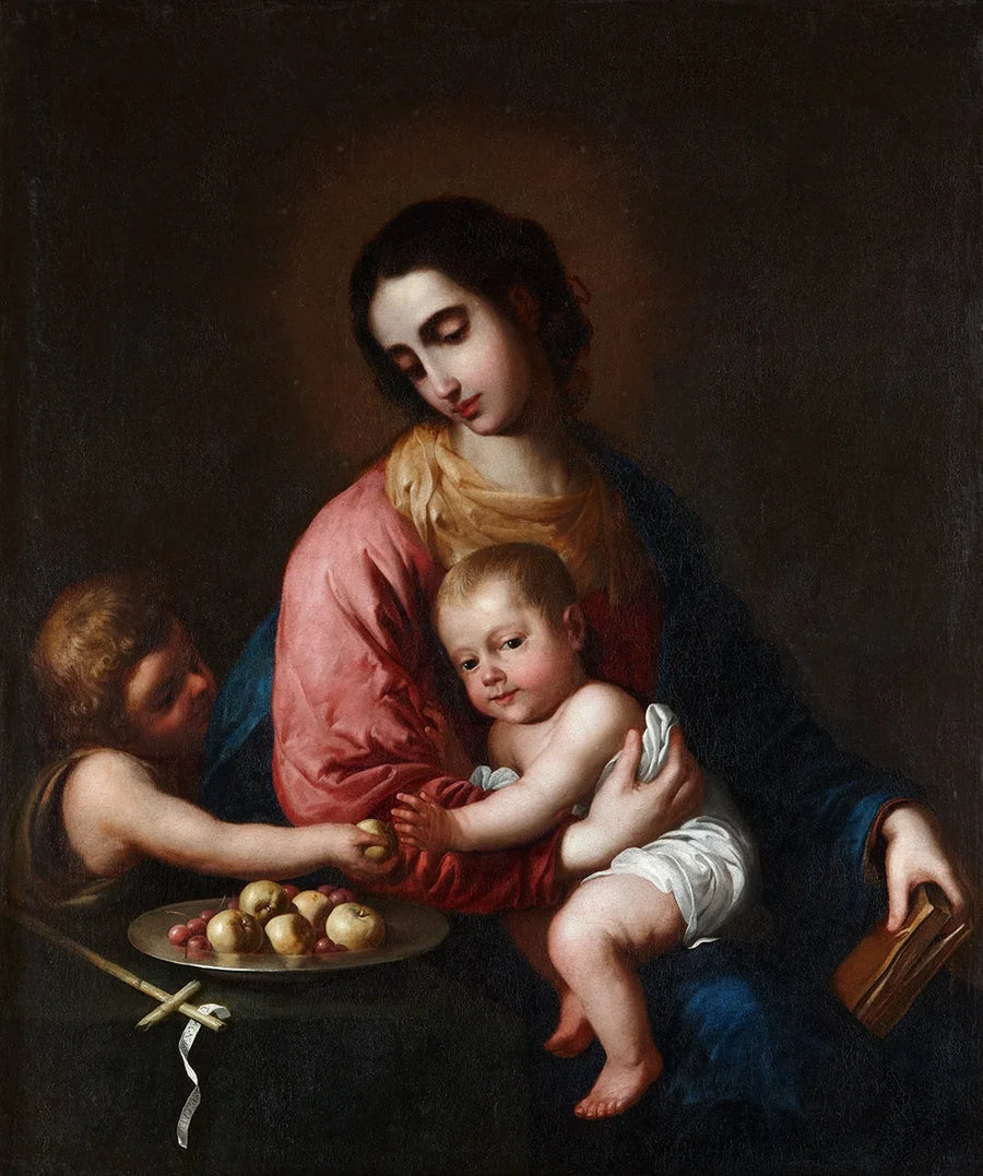 La Virgen con el Niño Jesús y el Niño San Juan - Francisco de Zurbarán