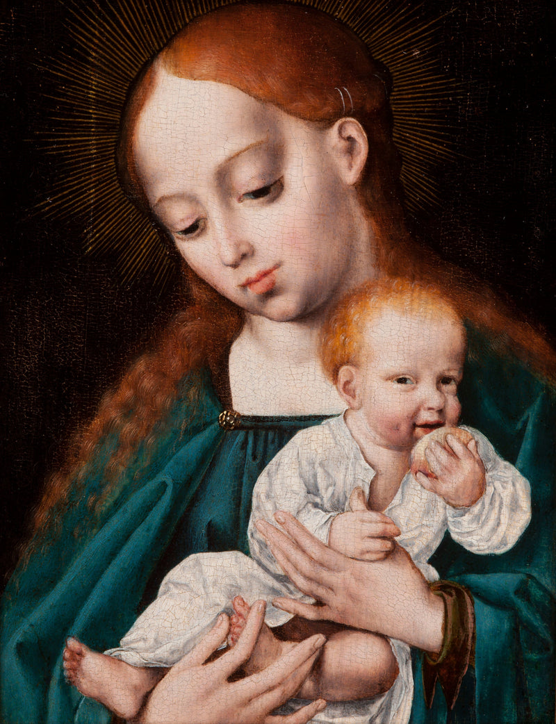 La Virgen con el Niño comiendo una manzana - Joos van Cleve