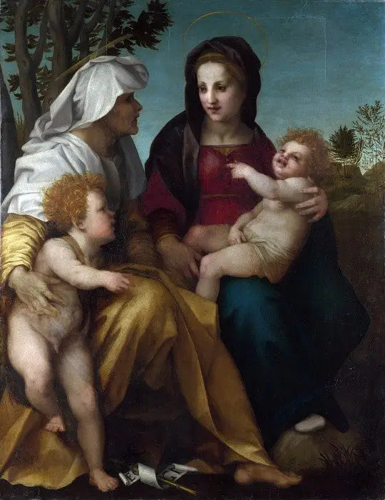 La Virgen con el Niño, Santa Isabel y San Juan Bautista - Andrea del Sarto