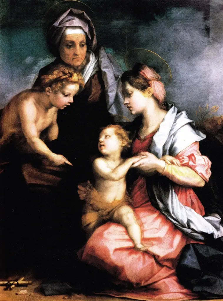 La Virgen con el Niño, Santa Isabel y San Juan - Andrea del Sarto