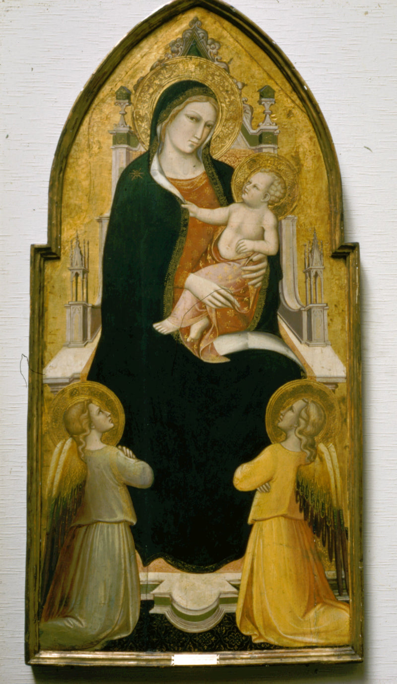 La Virgen con el Niño sentado con ángeles - Spinello Aretino