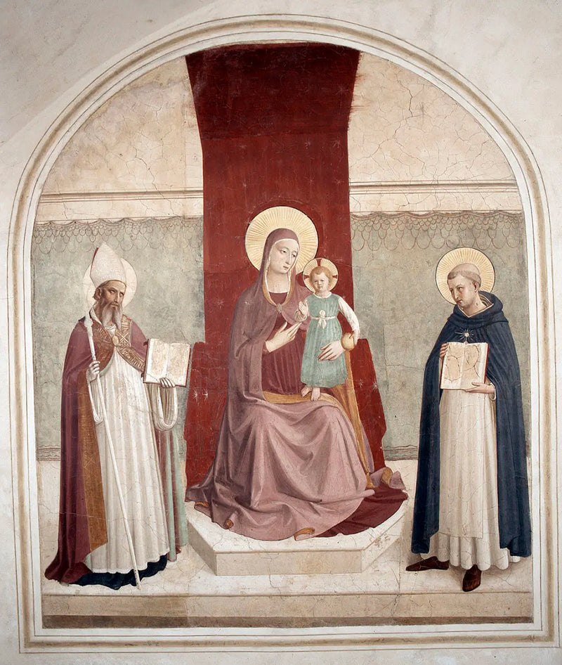 La Virgen con el Niño con San Agustín y San Tomás - Fra Angelico