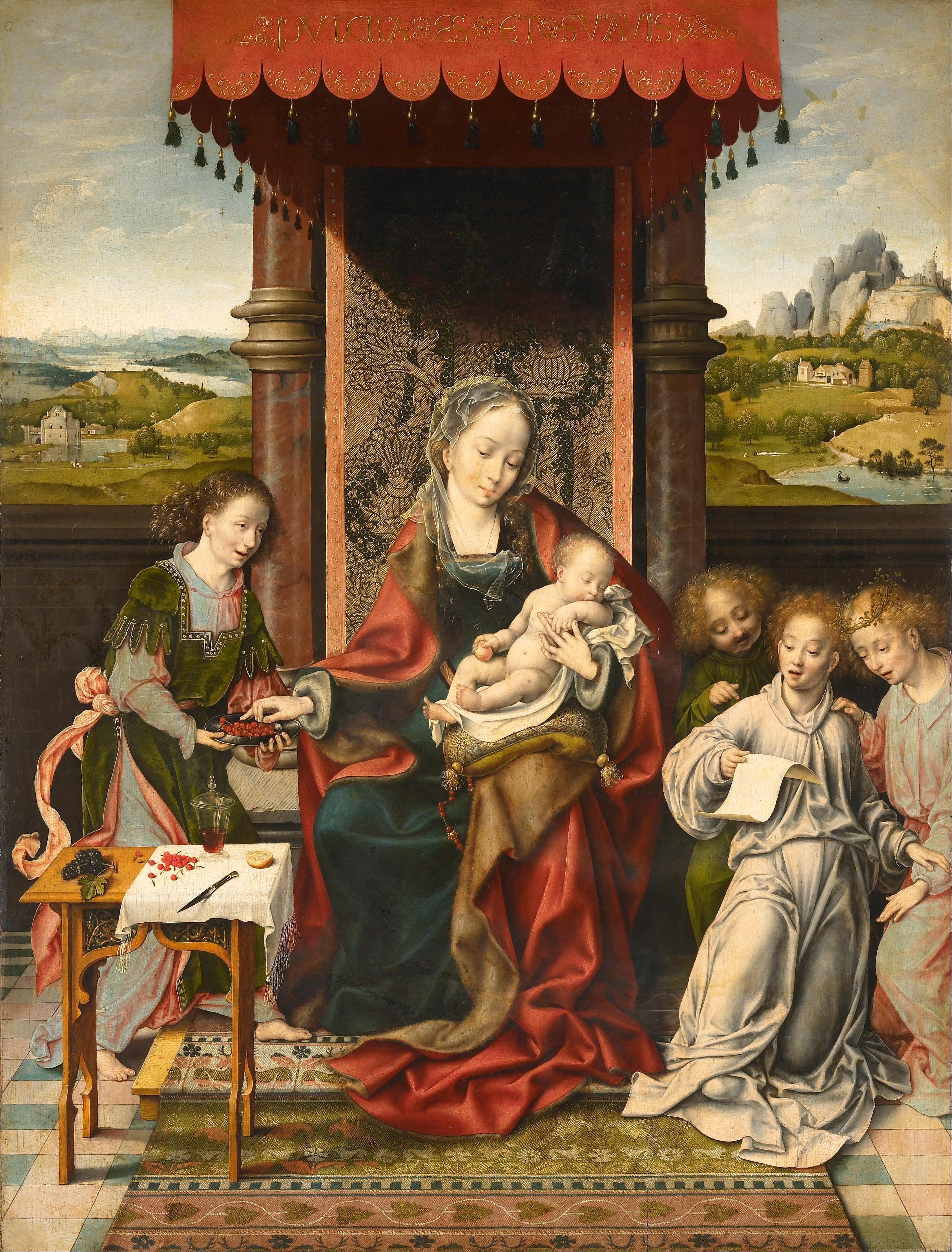 La Vierge à l’Enfant avec des anges - Joos van Cleve - Alpha Reproduction