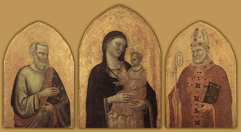 La Virgen con el Niño con san Mateo y san Nicolás - Bernardo Daddi