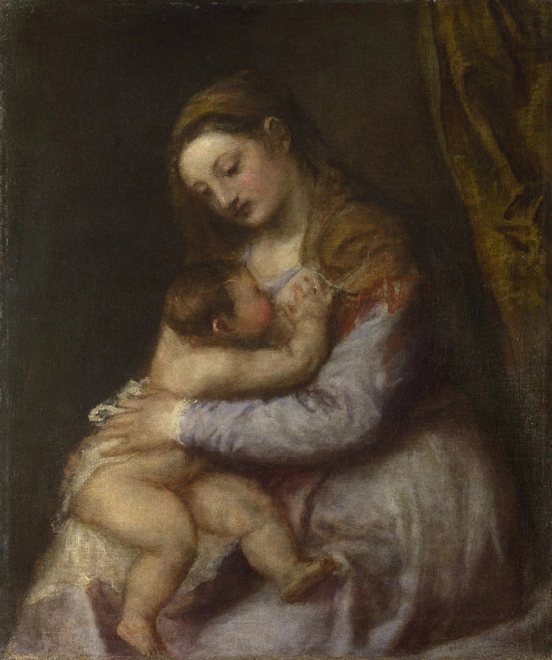 La Virgen amamantando al Niño Jesús - Titian