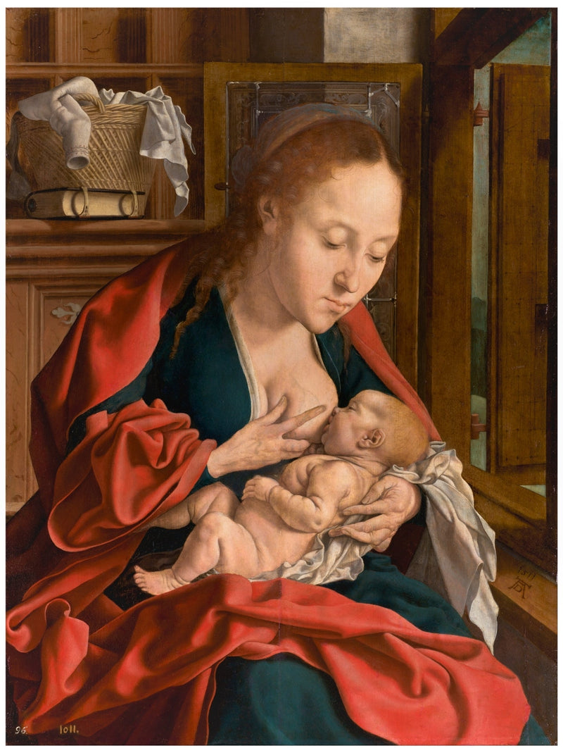 La Virgen amamantando al niño - Marinus van Reymerswale