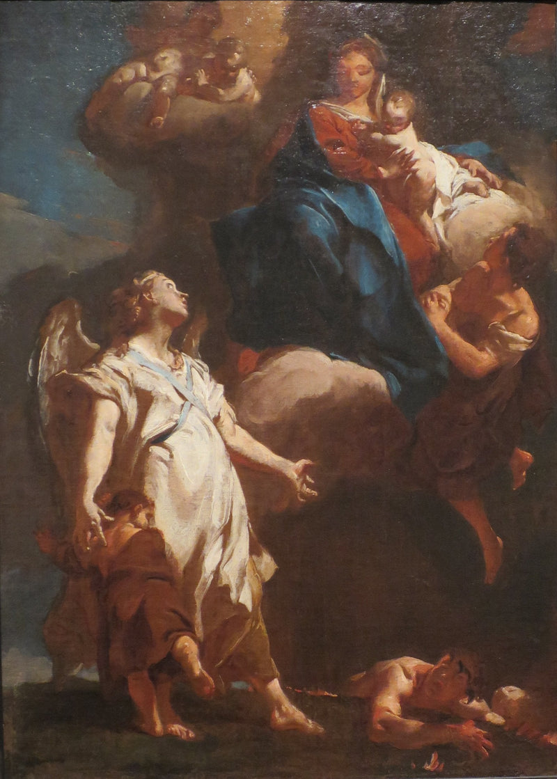 La Virgen apareciendo al ángel de la guarda - Giovanni Battista Piazzetta