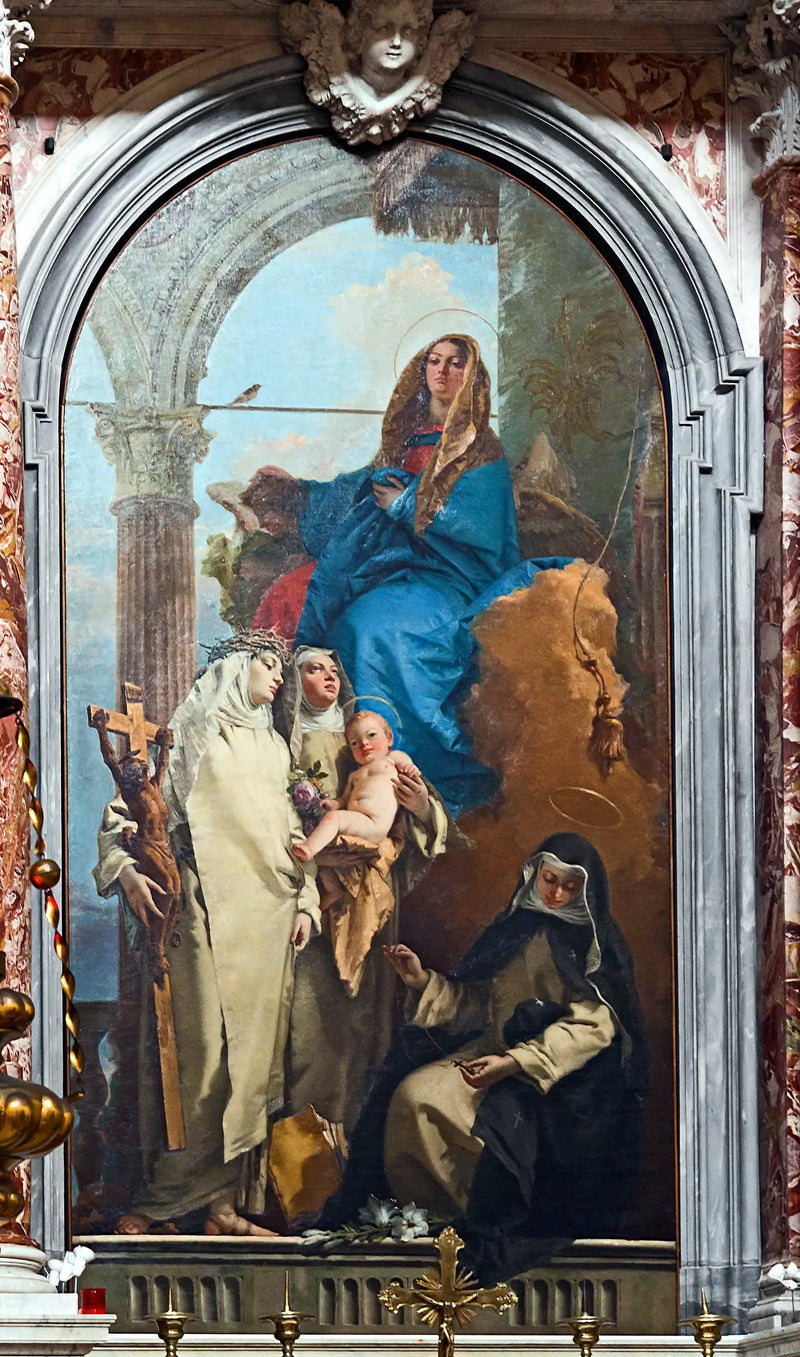 La Virgen apareciendo a los santos dominicanos - Giovanni Battista Tiepolo