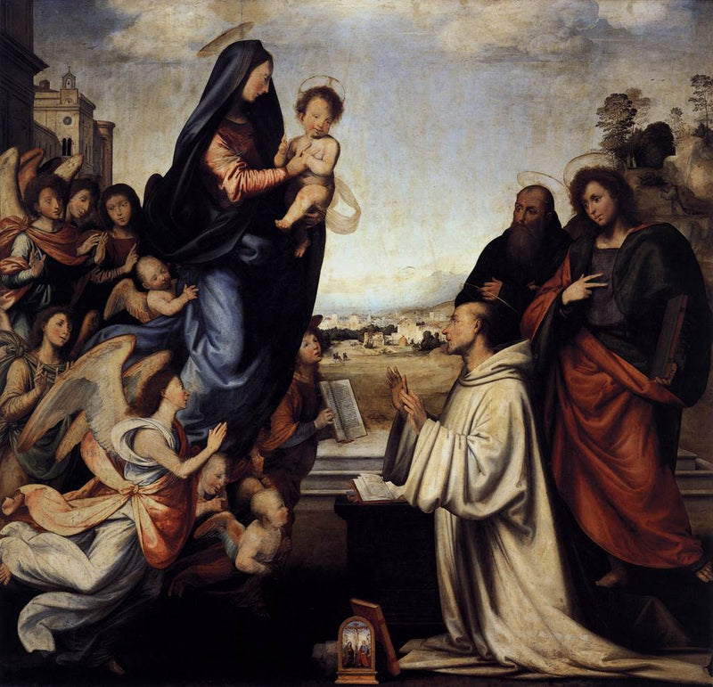 La Virgen aparece a San Bernardo, - Fra Bartolomeo