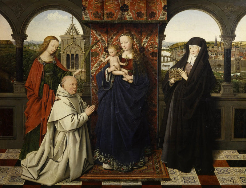 La Virgen con el cartujo - Jan van Eyck