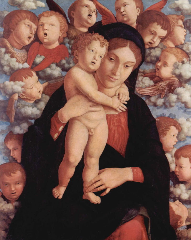 La Virgen con querubines - Andrea Mantegna