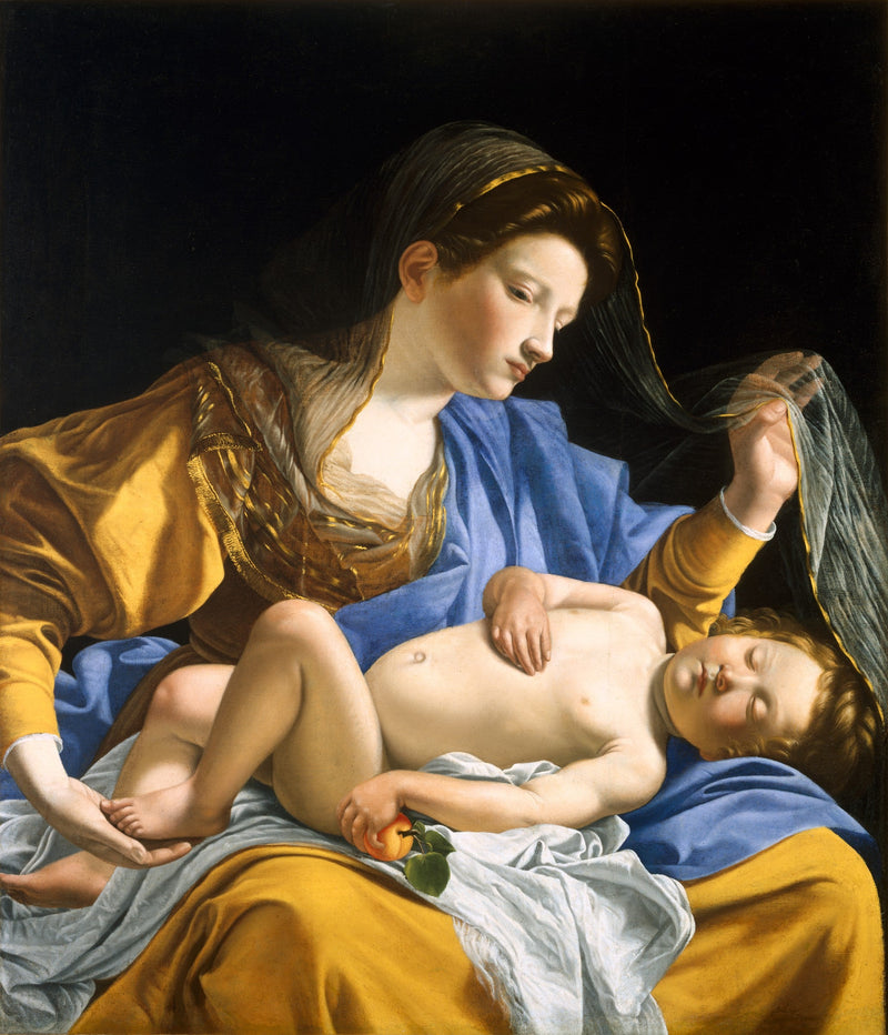 La Virgen con el Niño Jesús dormido - Orazio Gentileschi