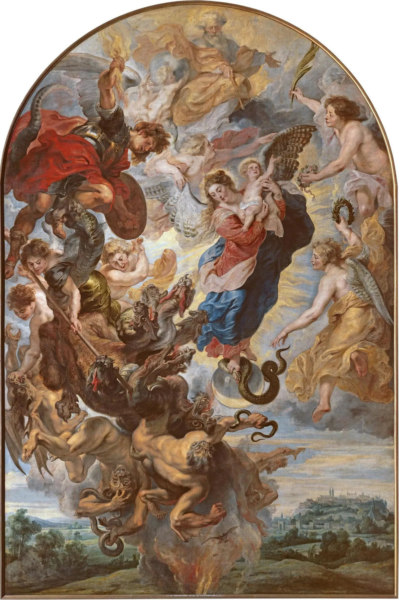 La Virgen como mujer apocalíptica en la luna - Peter Paul Rubens