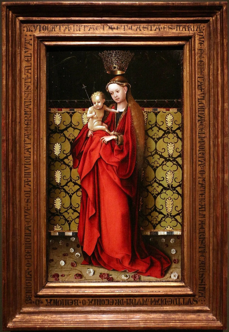 La Virgen coronada por los ángeles - Stefan Lochner