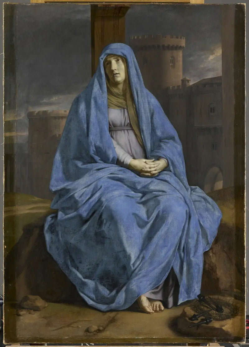 La Virgen de la Dolorosa a los Pies de la Cruz - Philippe de Champaigne