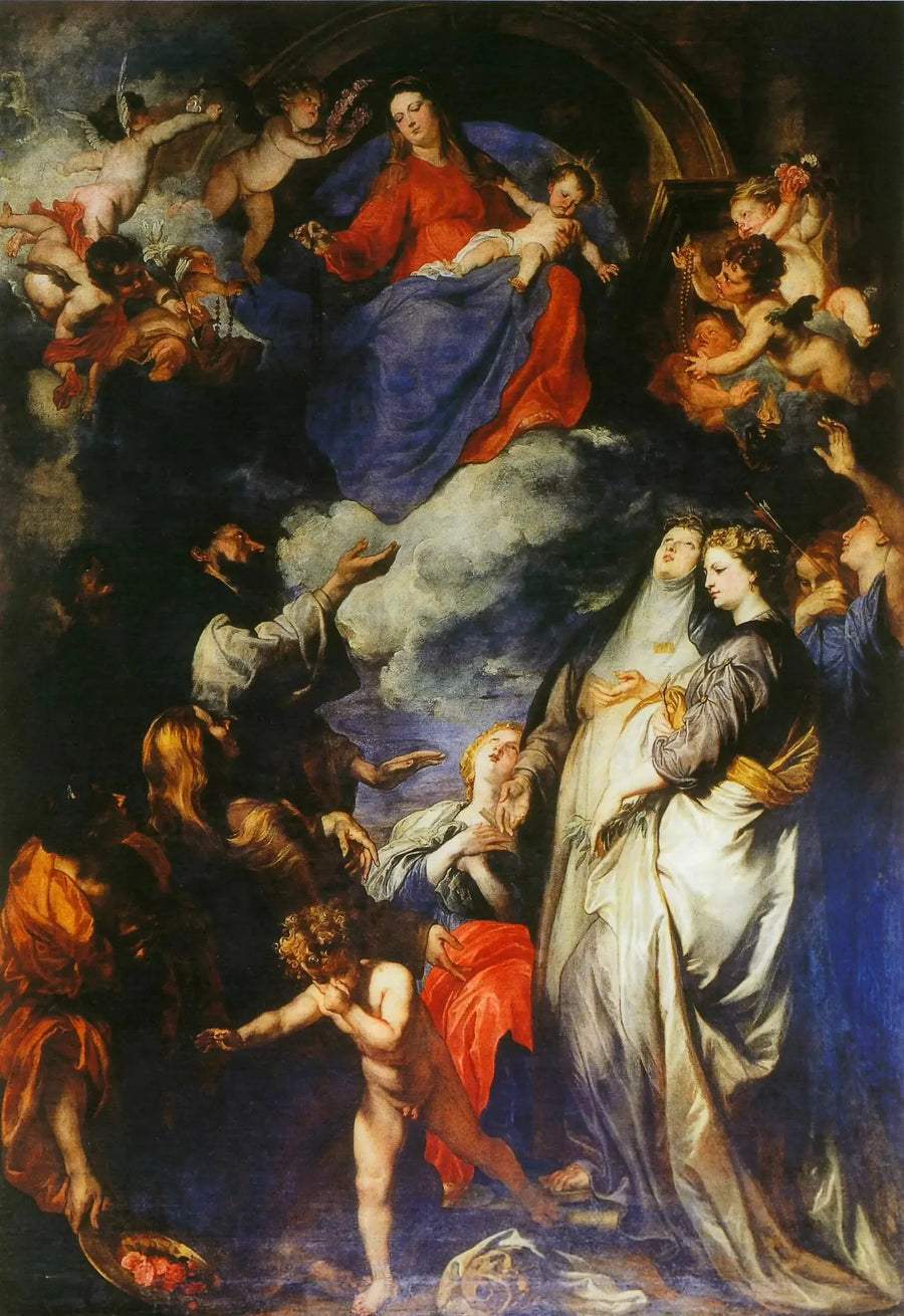La Virgen del Rosario - Antoine van Dyck