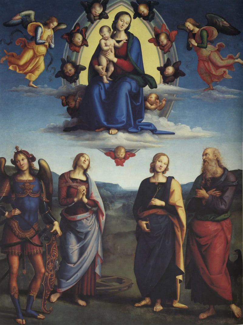 La Virgen en gloria y santos - Pietro Perugino