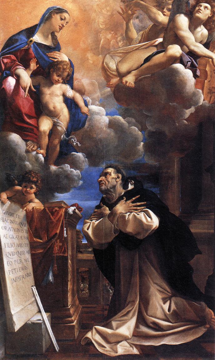 La Virgen y el Niño apareciendo a San Hipacio - Ludovico Carracci