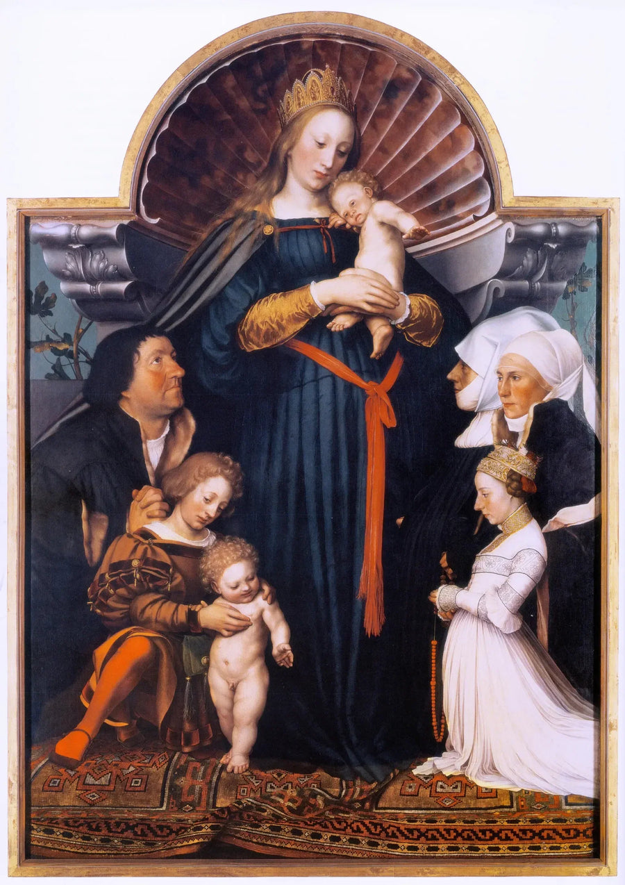 La Virgen y el Niño con la familia del alcalde Meyer - Hans Holbein el Joven