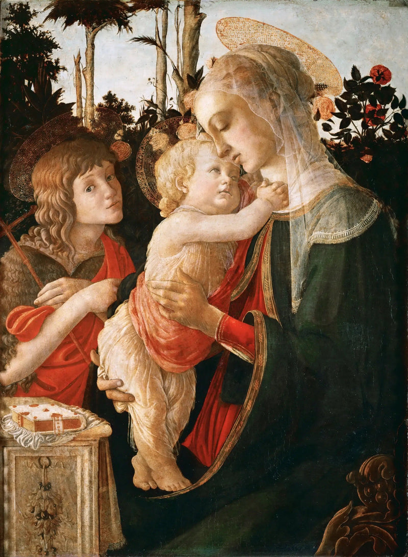 La Virgen y el Niño con el joven san Juan Bautista - Sandro Botticelli