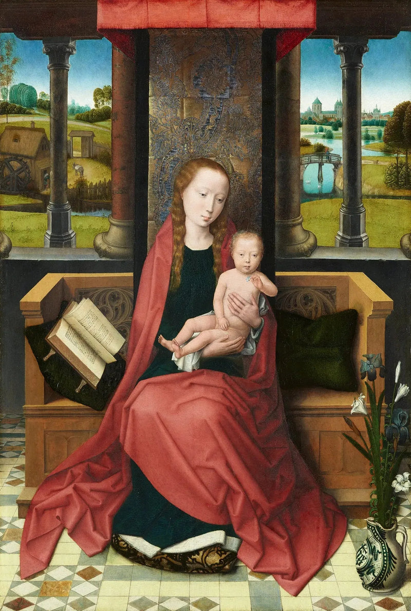 La Virgen y el Niño en trono - Hans Memling