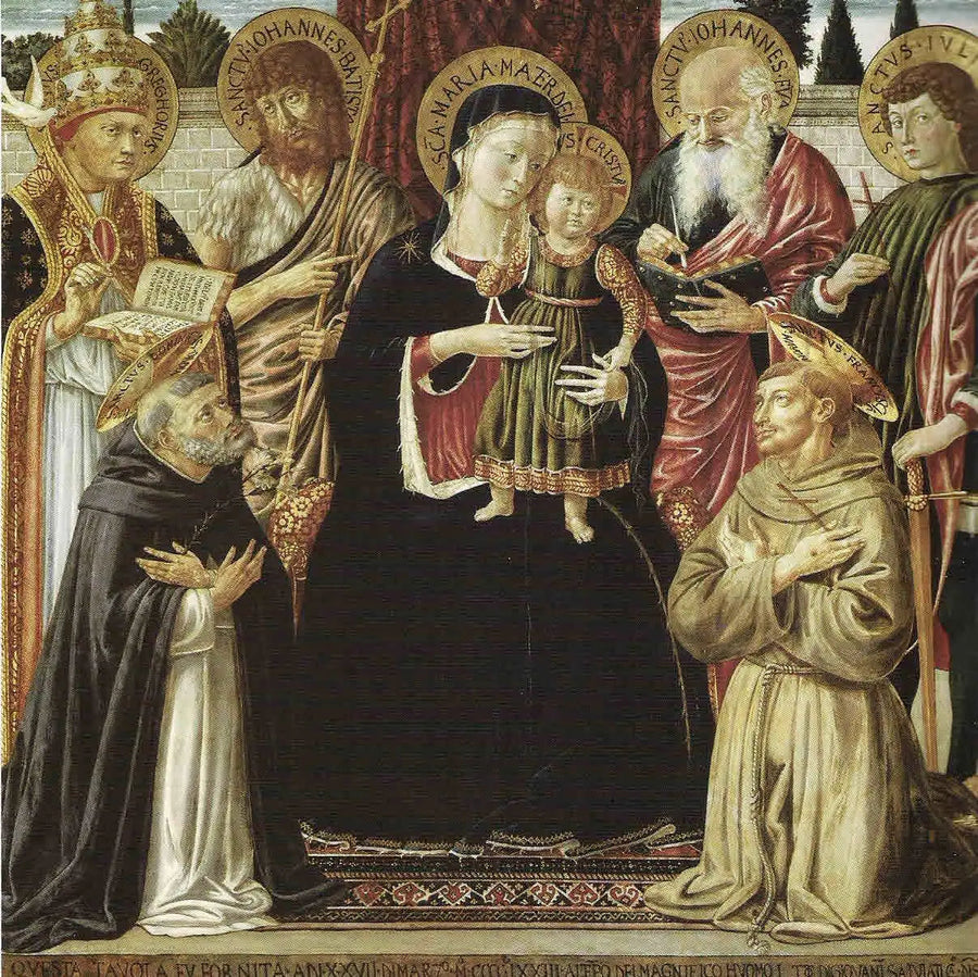 La Virgen y el Niño rodeados de santos - Benozzo Gozzoli