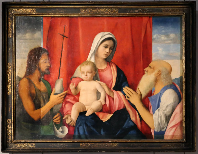 La Virgen y el Niño entre san Juan Bautista y san Jerónimo - Giovanni Bellini
